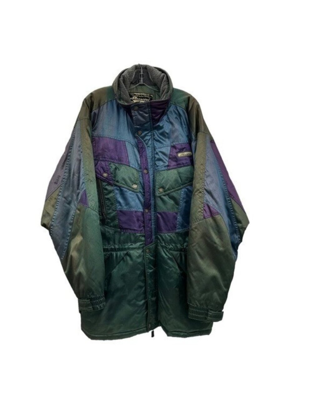 Schneider Dynamic Ski Jacket Coat 54 XL Vintage Colorblock Retro 80s 90s Nylon